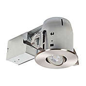 Globe Electric 4-Inch Ceiling-Mount Recessed LED Lighting Kit in Brushed Nickel