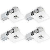 Globe Electric 4-Inch Ceiling-Mount Recessed LED Lighting Kit in White (Set of 4)