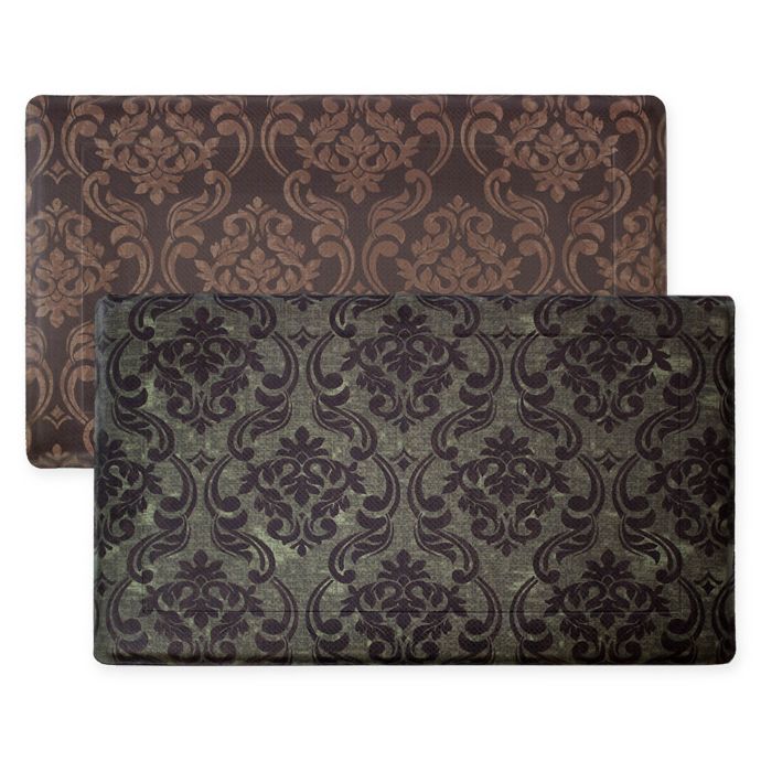 Chain Damask Anti-Fatigue Gel Kitchen Mat | Bed Bath & Beyond