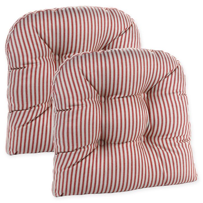 Klear Vu Gripper® Ticking Stripe Chair Pad (Set of 2) Bed Bath & Beyond
