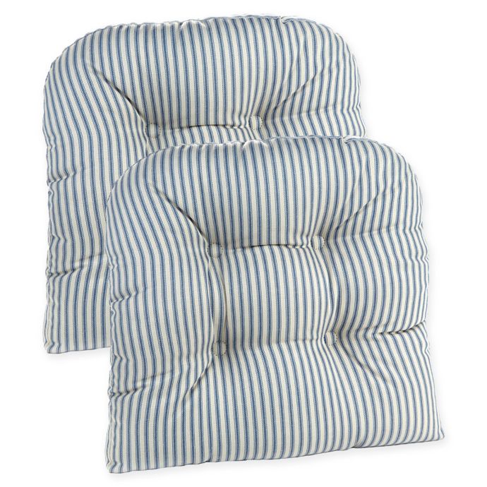 Klear Vu Gripper® Ticking Stripe Chair Pad (Set of 2) Bed Bath & Beyond