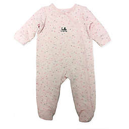 Sterling Baby "Hello" Quilted Footie in Pink