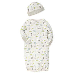 Little Me® 2-Piece Dinos Gown and Hat Set in Ivory