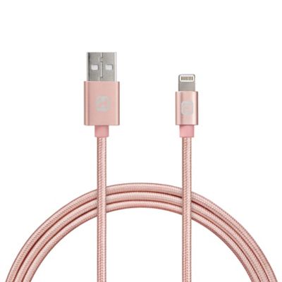 iHome&reg; 6-Foot Lightning Charging Cable in Rose Gold
