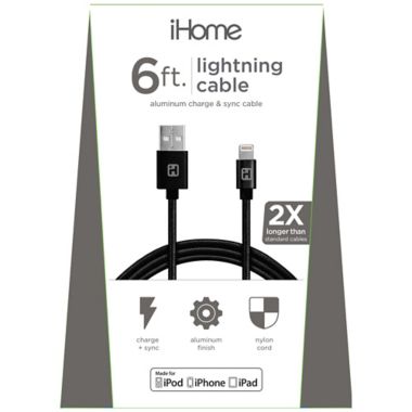 iHome&reg; 6-Foot Lightning Charging Cable. View a larger version of this product image.