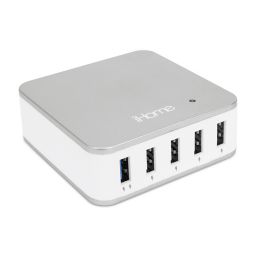 iHome ® 6.4 Amp 5-Port Aluminum Power Hub