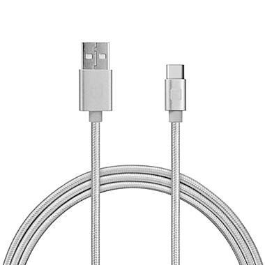 iHome&trade; 6-Foot Type C USB Cable in Silver. View a larger version of this product image.