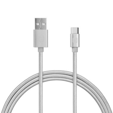 iHome&trade; 6-Foot Type C USB Cable in Silver. View a larger version of this product image.