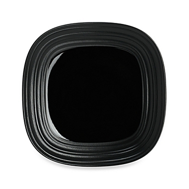 Mikasa&reg; Swirl Square Salad Plate in Black. View a larger version of this product image.