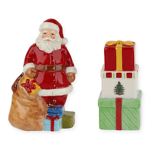 New Christmas Twins SANTA CLAUS SALT PEPPER SHAKERS Ceramic Holiday Classic SET