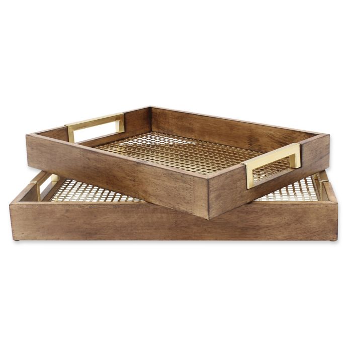 Kate and Laurel Hanneli Nesting Trays (Set of 2) Bed Bath and Beyond Canada