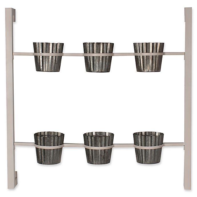 Kate And Laurel Groves Herb Garden 6 Pot Wall Planter In White Bed Bath Beyond - Indoor Herb Garden Kit Bed Bath And Beyond