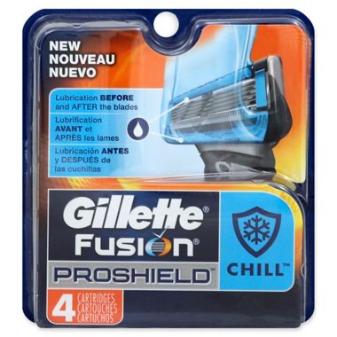 Gillette&reg; Fusion&reg; ProShield&trade; Chill&trade; 4-Count Replacement Cartridges. View a larger version of this product image.