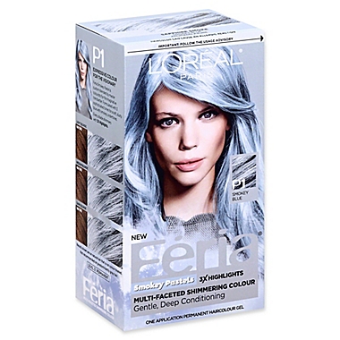 L&#39;Oreal&reg; F&eacute;ria&reg; Smokey Pastels Permanent Haircolour Gel in Smokey Blue P1. View a larger version of this product image.