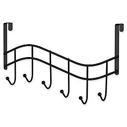 Home Basics® Over-the-Door 6-Hook Curved Rack in Black Onyx