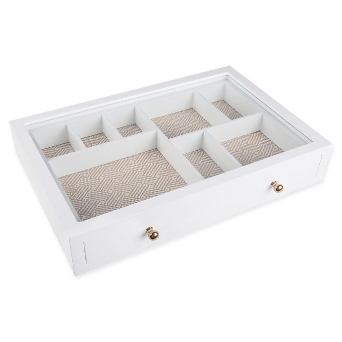 West Emory 2 Piece Drawer Jewelry Organizer In White Bed Bath