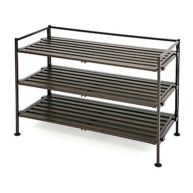 Seville Classics 3-Tier Wood Composite Shoe Rack. View a larger version of this product image.