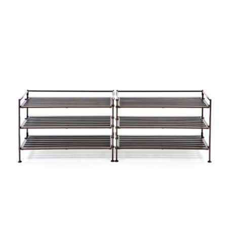 Seville Classics 3 Tier Resin Slatted Shoe Rack Set Of 2 Bed Bath Beyond