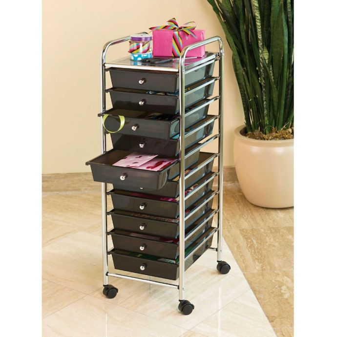 Seville Classics 10 Drawer Organizer In Black Bed Bath Beyond