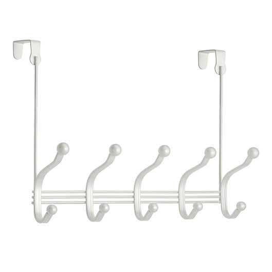 Alternate image 1 for iDesign® 10-Hook Over-the-Door Rack in Pearl White