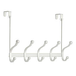 iDesign® 10-Hook Over-the-Door Rack in Pearl White