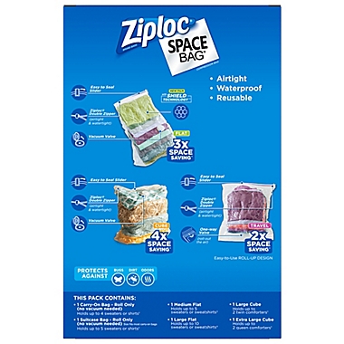 Ziploc&reg; Spacebag&reg; 6-Count Variety Pack in Clear. View a larger version of this product image.