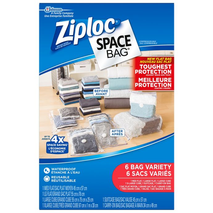 Ziploc® Spacebag® 6Count Variety Pack in Clear Bed Bath and Beyond Canada