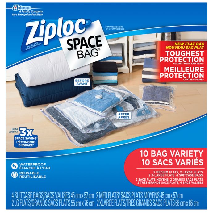 Ziploc® Space Bag® 10Count Variety Pack in Clear Bed Bath and Beyond