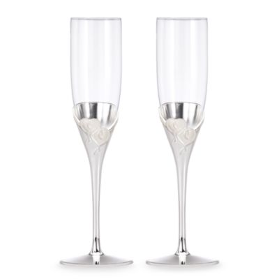#875756 Reed & Barton Crystal Champagne Flute Set