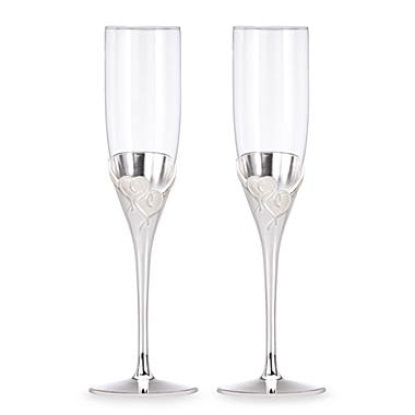 Lenox&reg; True Love Toasting Flutes (Set of 2). View a larger version of this product image.
