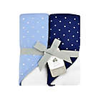 Alternate image 0 for Just Born&reg; Sparkle 2- Pack Hooded Towels in Navy