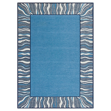 KAS Retreat Waves 5-Foot x 7-Foot Area Rug in Denim Blue. View a larger version of this product image.