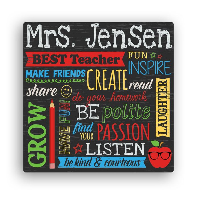 All About Teacher Canvas Wall Art | Bed Bath & Beyond
