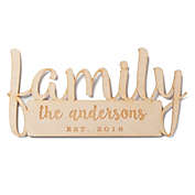 Family 13-Inch x 6.3-Inch Personalized Wood Plaque