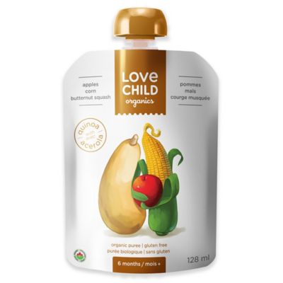 Love Child Organics 4.3 oz. Apples, Butternut Squash, & Corn Baby Food Puree
