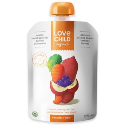 Love Child Organics 4.3 oz. Apples, Sweet Potatoes, Carrots & Blueberries Baby Food Puree