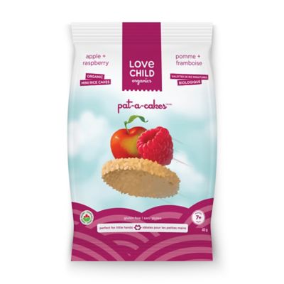 Love Child Organics Apple & Raspberry Pat-a-Cakes&trade; Organic Mini Rice Cakes