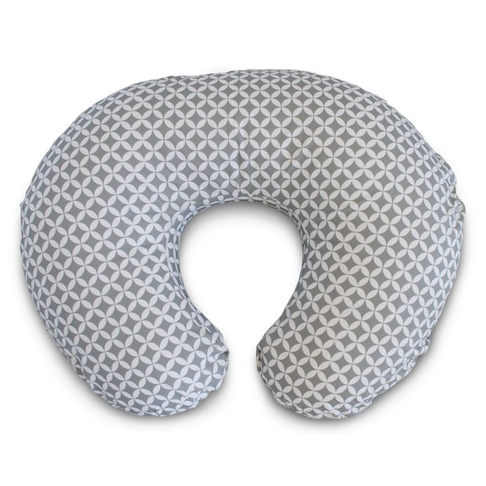 Boppy Nursing Pillow And Positioner In Geo Circles Grey Bed