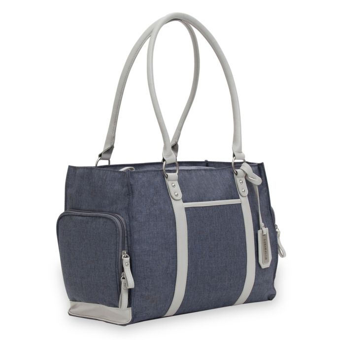 Bananafish Charlotte Breast Pump Tote Bag in Grey buybuy BABY