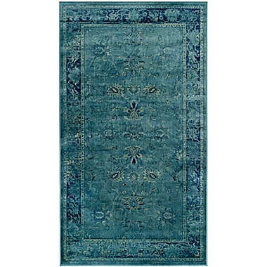 Safavieh Vintage Palace 2&#39;7 x 4&#39; Accent Rug in Turquoise. View a larger version of this product image.