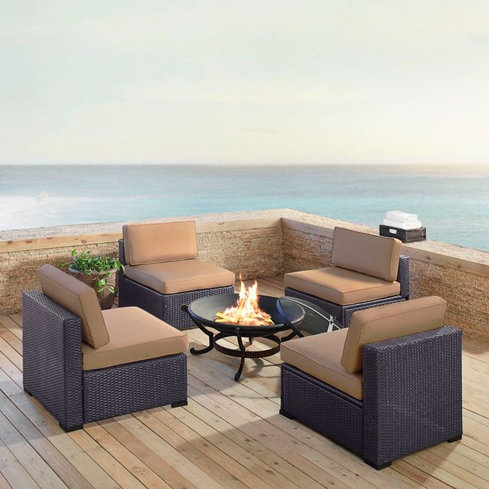 Crosley Biscayne 5 Piece Fire Pit Conversation Set Bed Bath Beyond