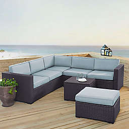 Norbourne Isle 5-Piece Resin Wicker Sectional Set with Cushions