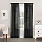 Alternate image 0 for No.918&reg; Emily Sheer Voile 63-Inch Rod Pocket Window Curtain Panel in Black (Single)
