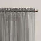 Alternate image 1 for No.918&reg; Emily Sheer Voile 108-Inch Rod Pocket Window Curtain Panel in Charcoal (Single)