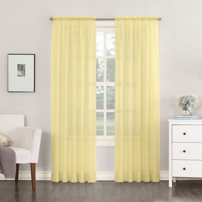 No.918&reg;Emily Sheer Voile 63-Inch Rod Pocket Window Curtain Panel in Yellow (Single)
