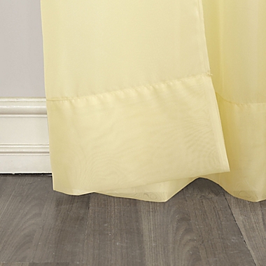 No.918&reg;Emily Sheer Voile 63-Inch Rod Pocket Window Curtain Panel in Yellow (Single). View a larger version of this product image.