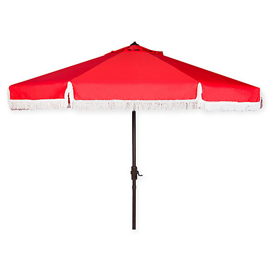 Alternate image 1 for Safavieh UV Resistant Milan 9-Foot Crank Umbrella