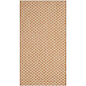 Safavieh Courtyard Check Indoor/Outdoor 2-Foot x 3-Foot 7-Inch Accent Rug in Natural/Cream