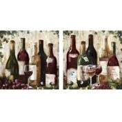 Wine 12-Inch x 24-Inch Canvas Wall Art (Set of 2)