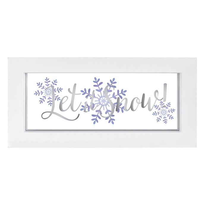 Let It Snow Led Lighted Wall Art Bed Bath Beyond